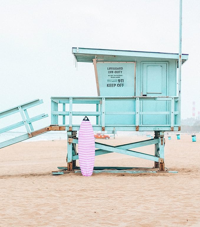 Surf Squared Surfboard Sock Cover and Paddleboard Cover - Lightweight Stretch Protective Surfboard Bag - Surfing Accessories - Shortboard, Longboard, Hybrid, Wakesurf, Standup Paddleboard SUP-StrideForce Fitness