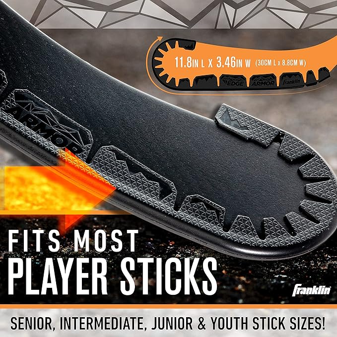 Franklin Sports Blade Protector - Hockey Stick Protection for Off Ice Practice and Training - Fits Most Stick Sizes - Edge Armor,Black-StrideForce Fitness