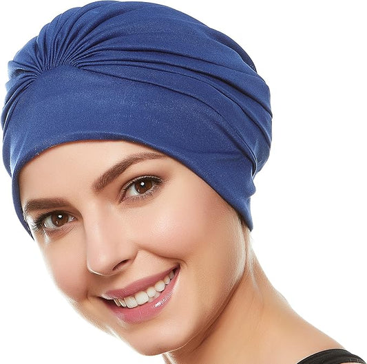 BEEMO Swim Caps for Women Swimming Turban Polyester Latex Lined Pleated for Ladies-StrideForce Fitness