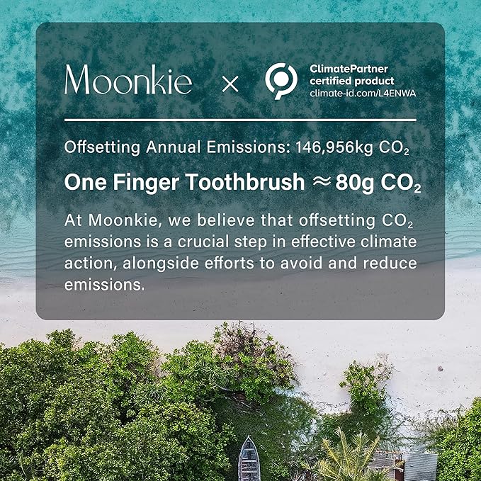 Moonkie Baby Finger Toothbrush Tongue Oral Cleaner Kit for 3 Months +, 3 Pcs (Clay/Ivory/Clay)