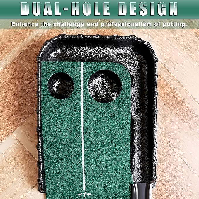 CHAMPKEY Golf Putting Green Indoor - Advanced Guides Golf Putting Mat - Enhance Putting Accuracy and Challenge-StrideForce Fitness