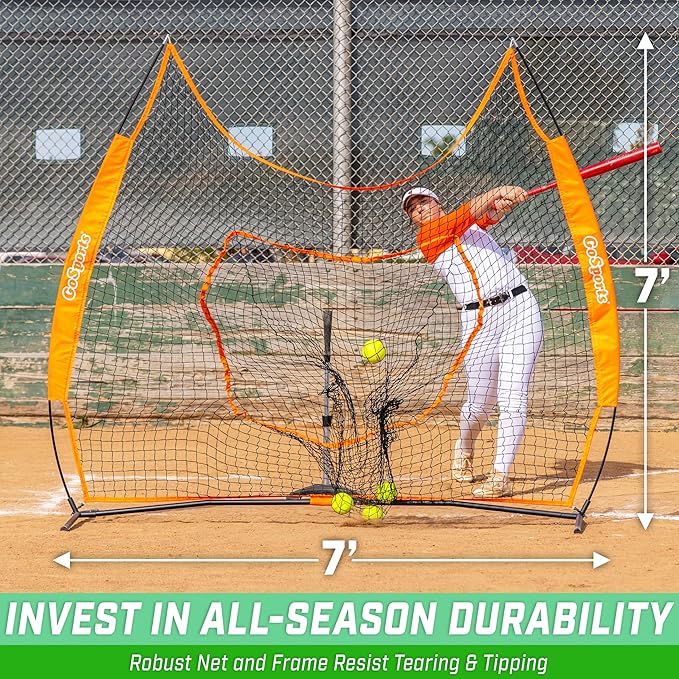 GoSportsGoSports Team Tone 7' x 7' Baseball & Softball Practice Hitting & Pitching Nets in Team Colors-StrideForce Fitness