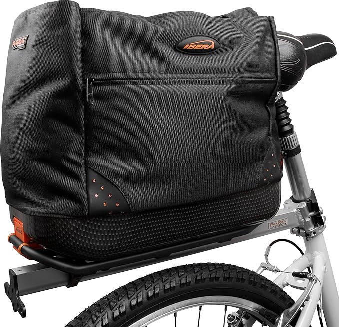 Ibera Bike Bag Insulated Cooler 16L - Clip-On Bike Rack Bag with Hard Base & Shoulder Straps - Fresh-Keeping & Reusable Grocery Bag - Bike Accessories for Adult Bikes - PAKRAK ONLY RACKS-StrideForce Fitness