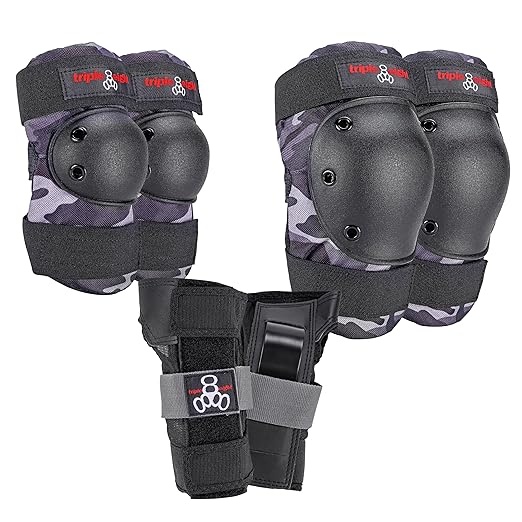 Triple Eight Saver Series 3-Pack Pad Set– Ideal for Skateboarding, In-line Skating, Roller Skating, and Biking-StrideForce Fitness