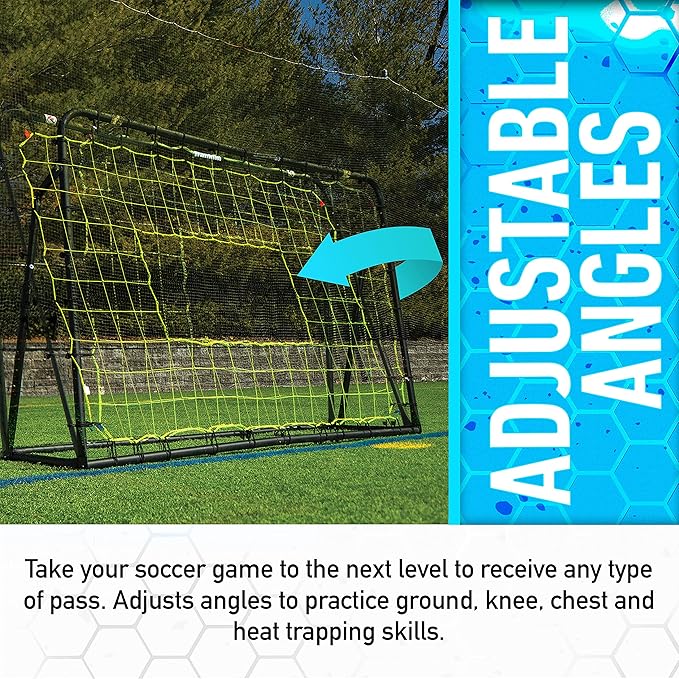 Franklin Sports Soccer Rebounder - Tournament Steel Rebounding Net - Perfect for Backyard Practice and Training - 12' x 6' & 6' x 4'-StrideForce Fitness