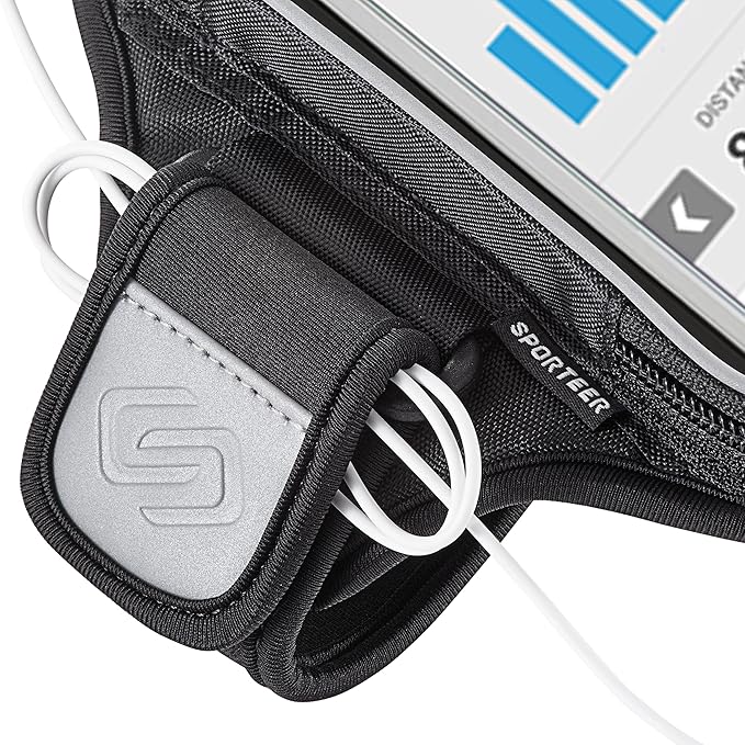 Sporteer Entropy E8 Running Armband - Compatible with iPhone 16 Pro Max, 16 Plus, 15/14 Pro Max, 16/15/14 Pro, iPhone 16/15/14, Galaxy S25+, S24+, S23+, Pixel, & Many More Mobile Phones - FITS Cases-StrideForce Fitness