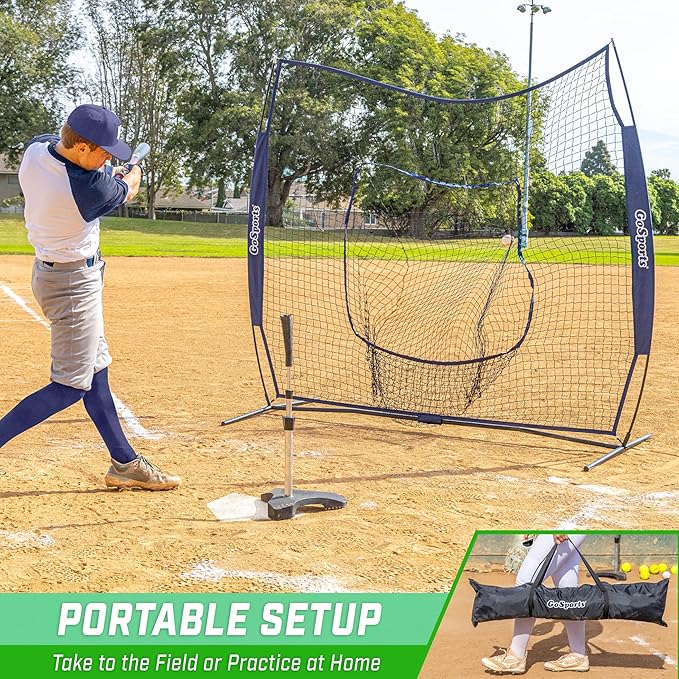 GoSportsGoSports Team Tone 7' x 7' Baseball & Softball Practice Hitting & Pitching Nets in Team Colors-StrideForce Fitness