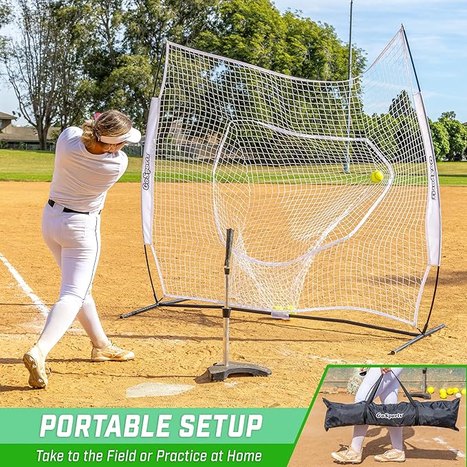 GoSportsGoSports Team Tone 7' x 7' Baseball & Softball Practice Hitting & Pitching Nets in Team Colors-StrideForce Fitness