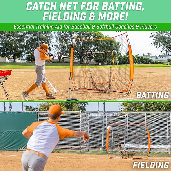 GoSportsGoSports Team Tone 7' x 7' Baseball & Softball Practice Hitting & Pitching Nets in Team Colors-StrideForce Fitness