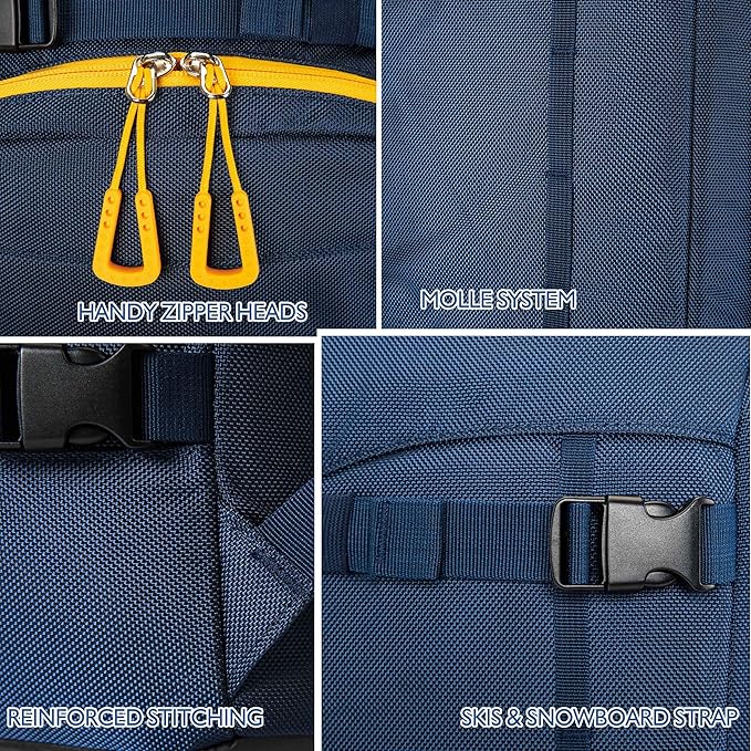 Unigear Ski Boot Bag, 50L Ski Boot Travel Backpack for Ski Helmet, Goggles, Gloves, Skis, Snowboard & Accessories (Blue)-StrideForce Fitness