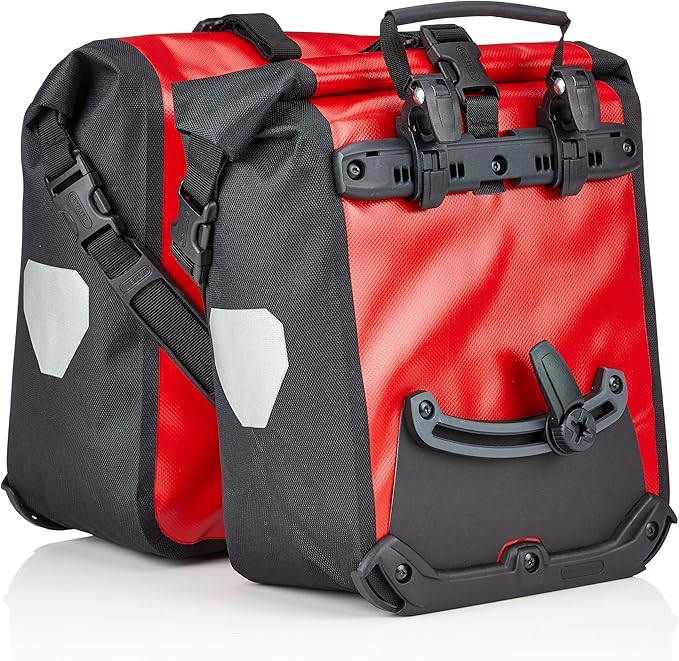 Ortlieb Sport-Roller Classic QL2.1 Panniers (Pair) RED-Black #F6302-StrideForce Fitness