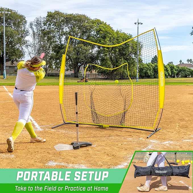 GoSportsGoSports Team Tone 7' x 7' Baseball & Softball Practice Hitting & Pitching Nets in Team Colors-StrideForce Fitness