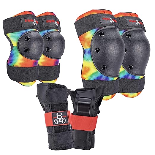 Triple Eight Saver Series 3-Pack Pad Set– Ideal for Skateboarding, In-line Skating, Roller Skating, and Biking-StrideForce Fitness