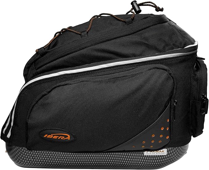 Ibera PakRak Touring Bicycle Seatpost/Disc/Non/Disc Rack and Quick Release Bag-StrideForce Fitness