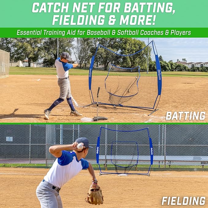 GoSportsGoSports Team Tone 7' x 7' Baseball & Softball Practice Hitting & Pitching Nets in Team Colors-StrideForce Fitness